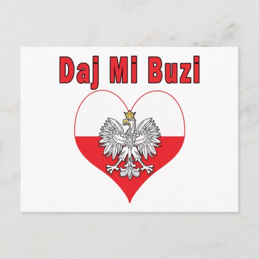 Daj Mi Buzi Eagle Heart Postkarte (Vorderseite)
