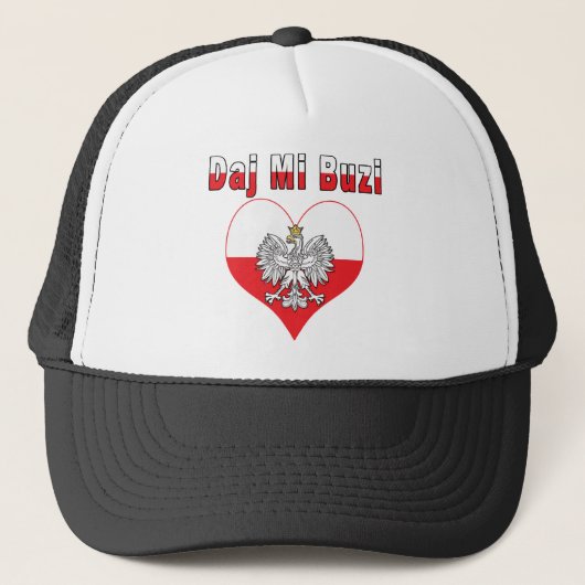 Daj Mi Buzi Eagle Heart Truckerkappe (Vorderseite)