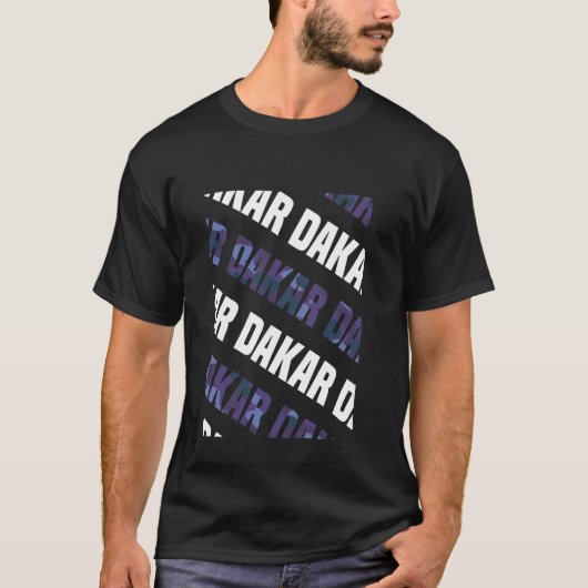 Dakar Camouflage Pattern Lila Camouflage T-Shirt (Vorderseite)