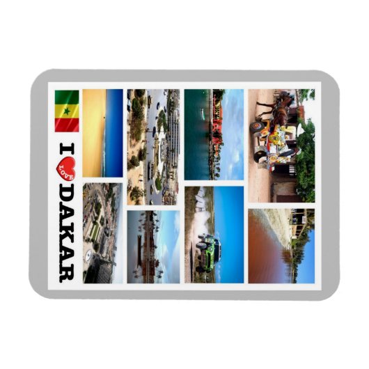 Dakar I Liebe - Senegal - Magnet (Horizontal)