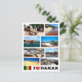 Dakar I Love - Senegal - Postkarte (Stehend Vorderseite)