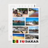 Dakar I Love - Senegal - Postkarte (Vorne/Hinten)