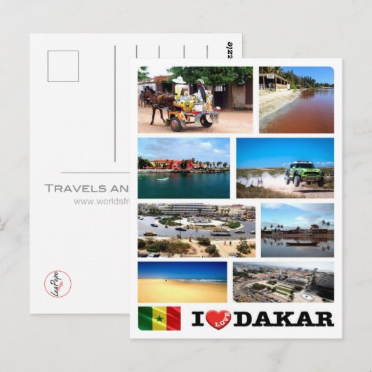 Dakar I Love - Senegal - Postkarte (Vorne/Hinten)