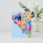 Dakar Senegal City Map Postkarte (Stehend Vorderseite)