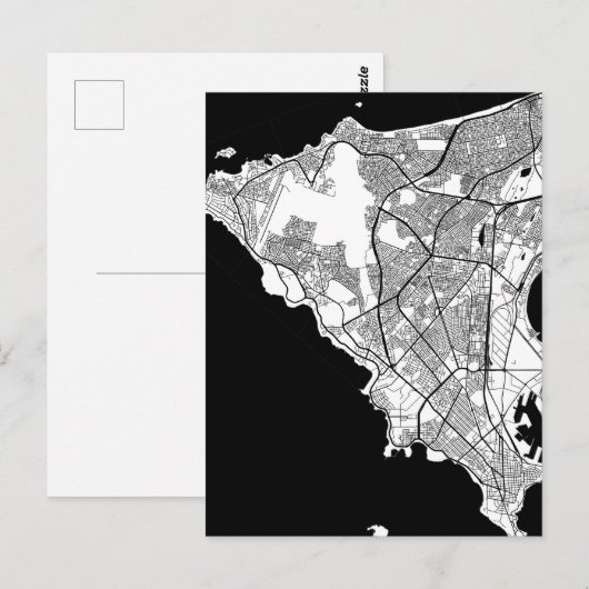 Dakar Senegal Map Postkarte (Vorne/Hinten)