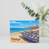 Dakar Senegal Postkarte (Stehend Vorderseite)