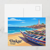 Dakar Senegal Postkarte (Vorne/Hinten)