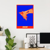 Dakar - Senegal Retro City Map Poster (Heimbüro)