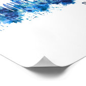 Dakar Senegal Skyline Blue Poster (Ecke)