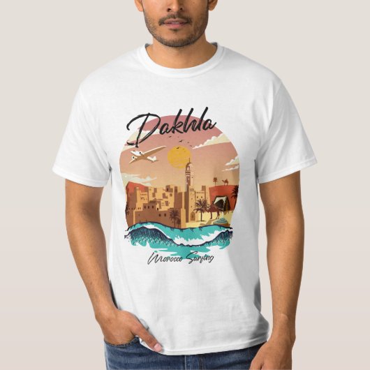 Dakhla Marokko Surfing T-Shirt (Vorderseite)