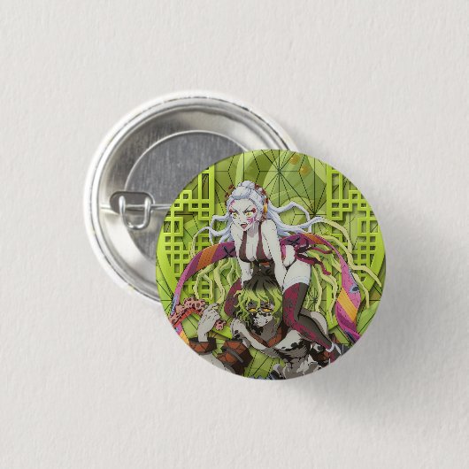 Daki und Gyutaro Obermoon 6 Button (Vorne & Hinten)