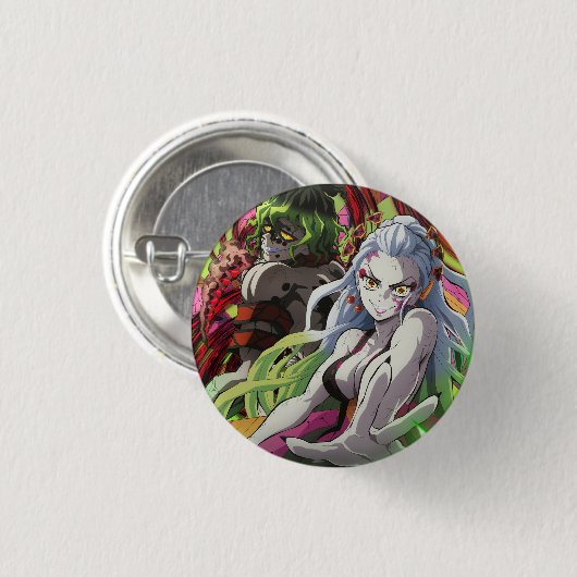 Daki und Gyutaro Obermoon 6 Button (Vorne & Hinten)