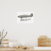 DAKOTA C47 SKYTRAIN - DRAG "EM OOT POSTER (Küche)