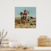 "Dakota Chief" von Charles M Russell Poster (Küche)
