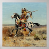 "Dakota Chief" von Charles M Russell Poster (Vorne)