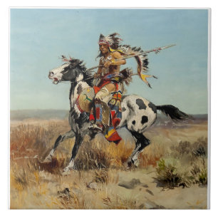 „Dakota Chief“ Western Art von Charles M. Russell Fliese