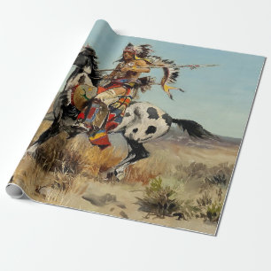 „Dakota Chief“ Western Art von Charles M. Russell Geschenkpapier