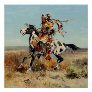 „Dakota Chief“ Western Art von Charles M. Russell Poster