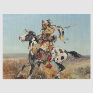 „Dakota Chief“ Western Art von Charles M. Russell Seidenpapier