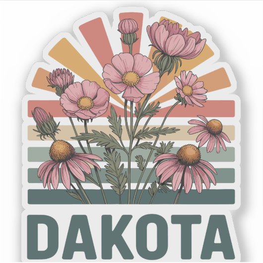 Dakota Floral Aufkleber (Vorderseite)