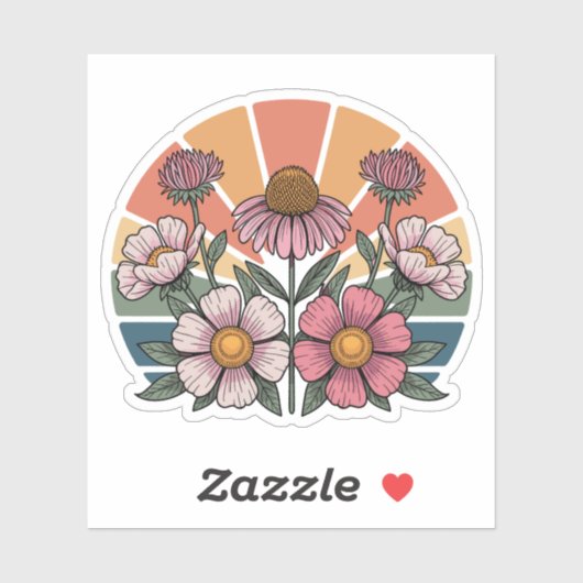 Dakota Floral Wildflower Aufkleber (Blatt)