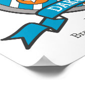 Dakota Jungs D Name bedeutet orange Wappen Poster (Ecke)