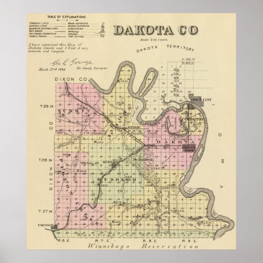 Dakota Landkreis, Nebraska Poster (Vorne)