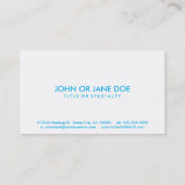 Dakota Stolz Visitenkarte (Rückseite)