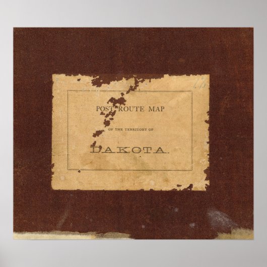Dakota Territory post route map Poster (Vorne)