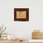 Dakota Territory post route map Poster (Küche)