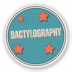 Daktylografie Aufkleber