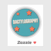 Daktylographie Aufkleber (Blatt)