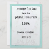 Dal Lake, Srinagar, Indien Reiseplakat Karte (Rückseite)