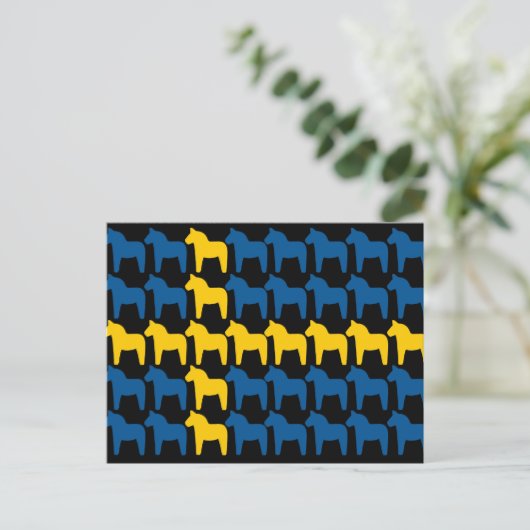 Dala Flag Postkarte (Stehend Vorderseite)