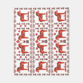 Dala Folkpferd, nordisch/norwegisch, weiß/rot Fleecedecke (Vorderseite)