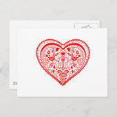 Dala Heart Postkarte (Vorne/Hinten)
