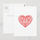 Dala Heart Postkarte (Vorne/Hinten)