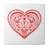 Dala Herz Fliese (Vorderseite)