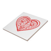 Dala Herz Fliese (Seite)