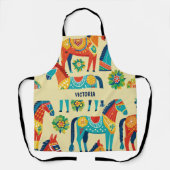 Dala Hora Watercolor Benutzerdefiniertes Muster Schürze (Vorderseite)