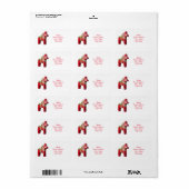 Dala Horse Address Label Adressaufkleber (Vorne)