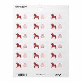 Dala Horse Address Labels Adressaufkleber (Vorne)