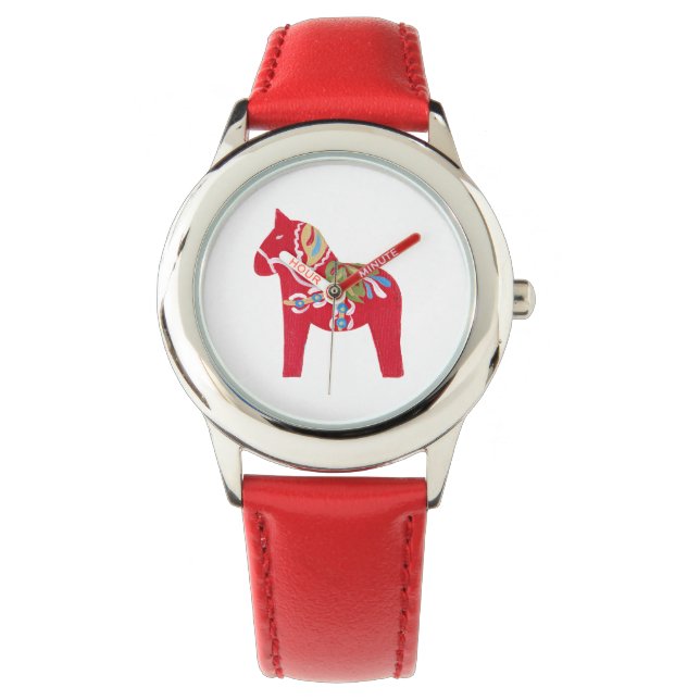 Dala Horse Armbanduhr (Vorderseite)