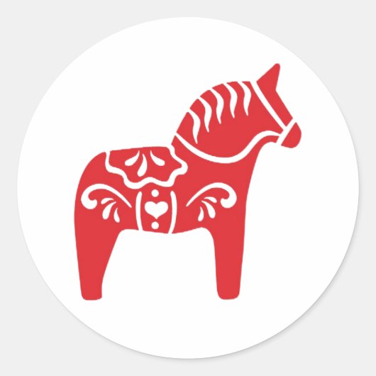 Dala Horse Aufkleber (Vorderseite)