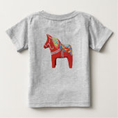 Dala Horse Baby Bodysuit Baby T-shirt (Rückseite)