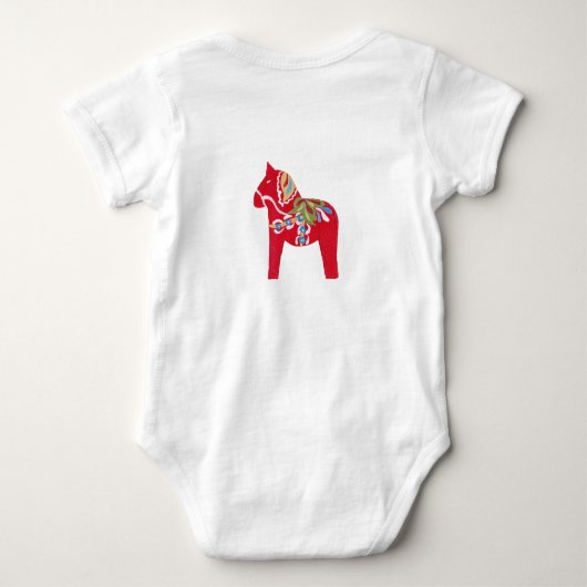 Dala Horse Baby Clothes Baby Strampler (Rückseite)