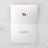 Dala Horse Birthday Card Karte (Innenseite)