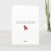 Dala Horse Birthday Card Karte (Rückseite)