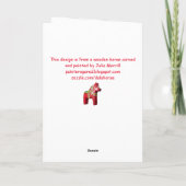 Dala Horse Birthday Card Karte (Rückseite)