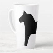 Dala Horse Black Latte Tasse (Linke Ecke)